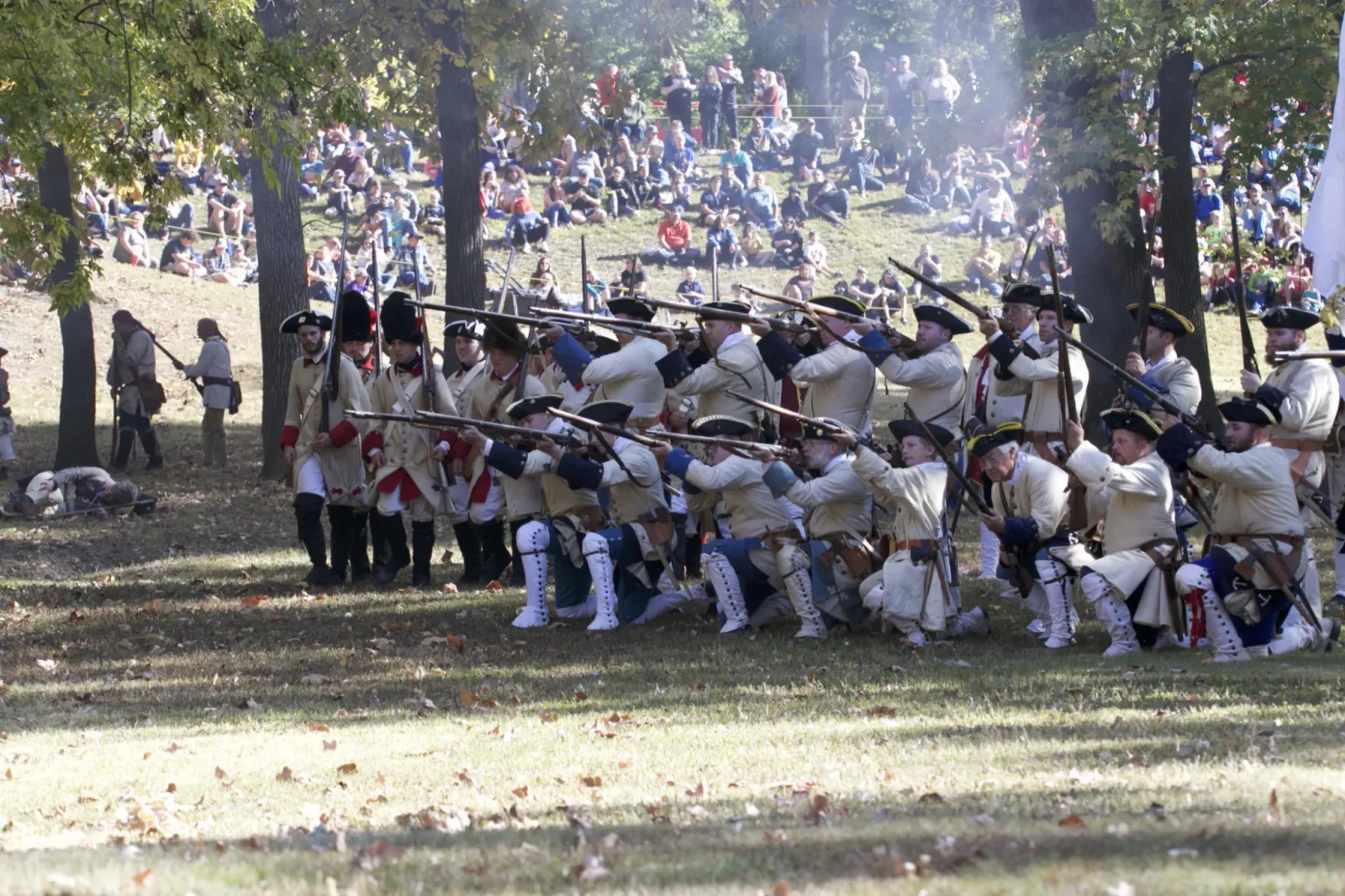 Soldiers and gunfire at Fort Massac Encampment